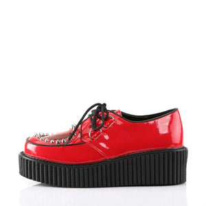 Demonia Creeper-108 Red Platform Vegan Leather Shoe