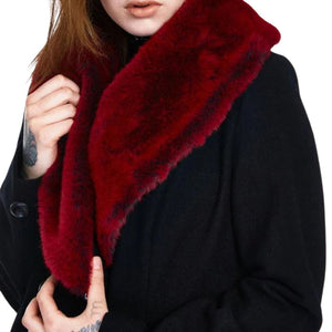 Jawbreaker Enchantress Womens Coat with Red Faux Fur