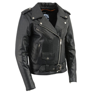 Womens Classic Leather Motorcycle jacket | The Alley