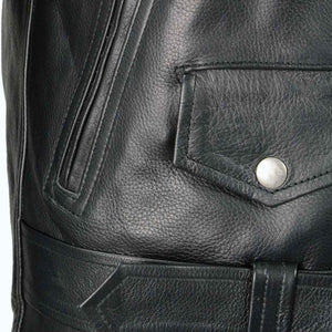 Womens Classic Leather Motorcycle Jacket