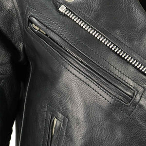 Womens Classic Leather Motorcycle Jacket