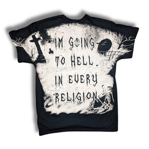 Huge Print Baphomet Going To Hell Tshirt - The Alley Chicago