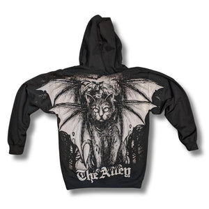 Huge Print Black Cat Hoodie - The Alley Chicago