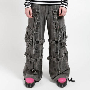 TRIPP Dark Street Black Washed Harness Pants - The Alley Chicago