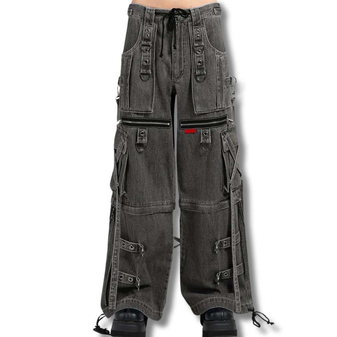 TRIPP X-Strap Black Washed Denim Pants - The Alley Chicago