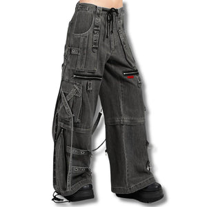 TRIPP X-Strap Black Washed Denim Pants - The Alley Chicago